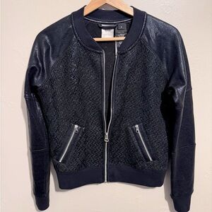 Harley-Davidson Coated Foil Metallic Faux Leather Bomber Jacket 96034-17VW Small